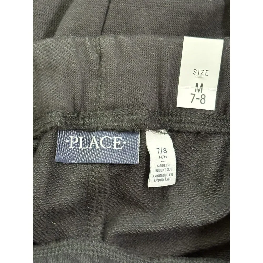 Children's Place French Terry Boys‎ Black Shorts Medium (7/8) New